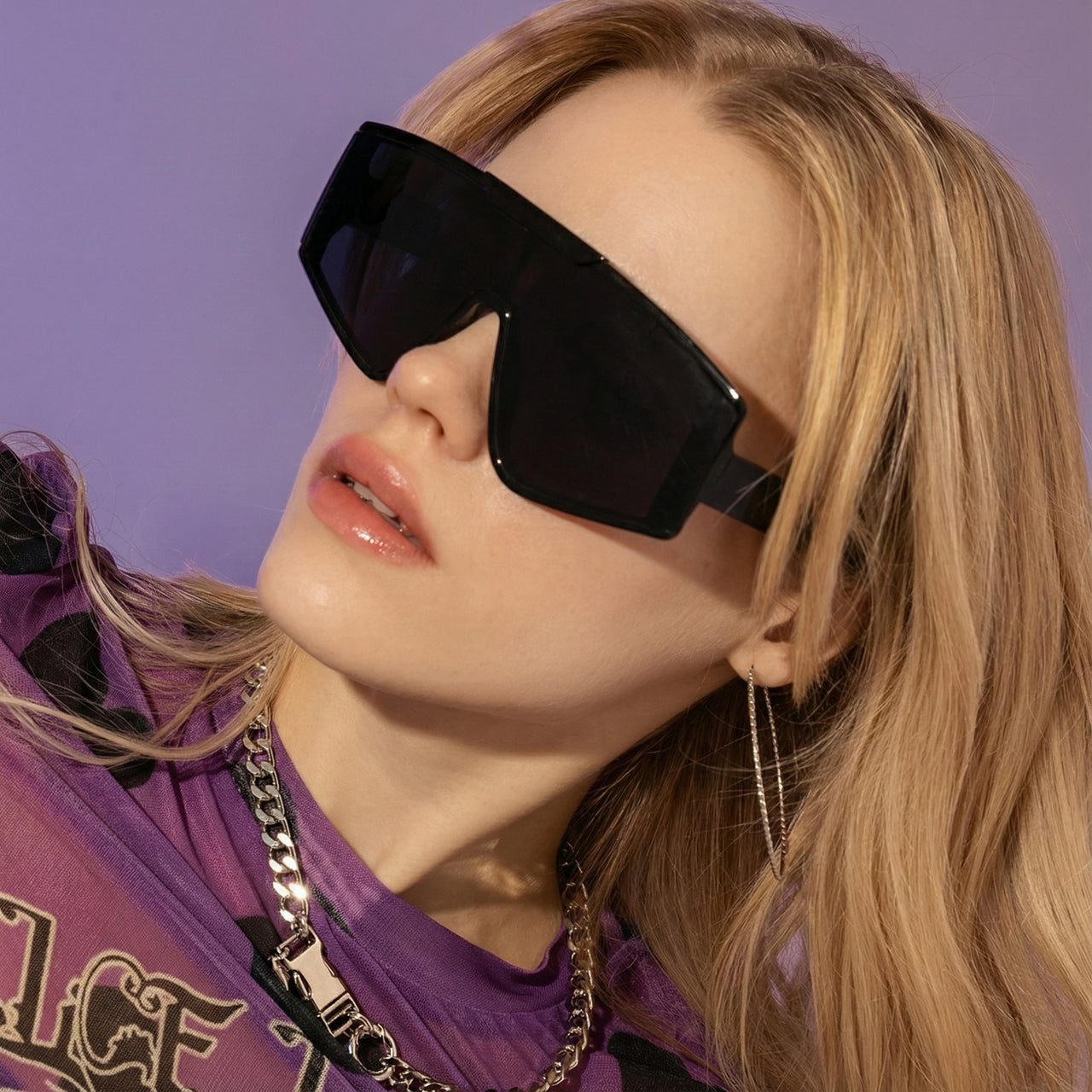 MOISSANITE ICED OUT CROSS SONNENBRILLE