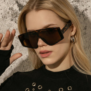 LUNETTES DE SOLEIL MOISSANITE À CROIX GLACÉE