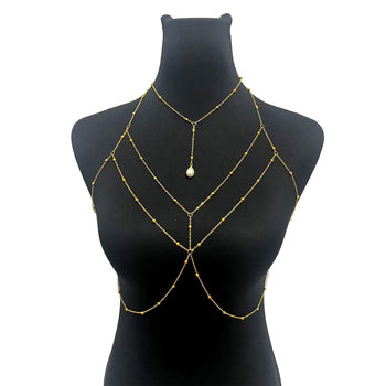 PEARL DROP BODY CHAIN BRALETTE