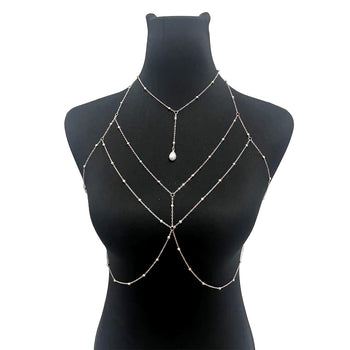 PEARL DROP BODY CHAIN BRALETTE