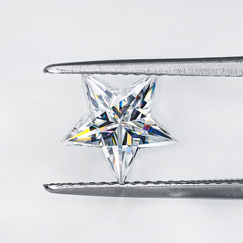 DIAMANT EN LIBRE DE MOISSANITE TAILLÉE EN ÉTOILE PENTAGRAMME