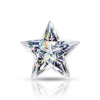 DIAMANT EN LIBRE DE MOISSANITE TAILLÉE EN ÉTOILE PENTAGRAMME