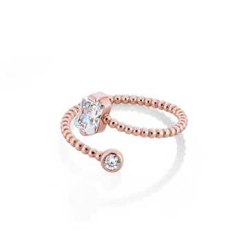 PERSONALIZED MOISSANITE NUMBER RING IN STERLING SILVER