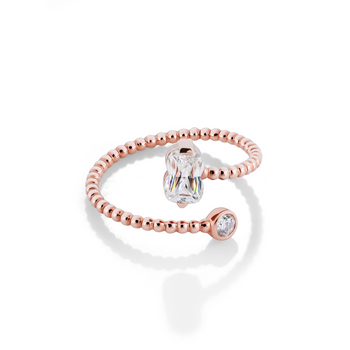 PERSONALIZED MOISSANITE NUMBER RING IN STERLING SILVER