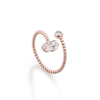 PERSONALIZED MOISSANITE NUMBER RING IN STERLING SILVER