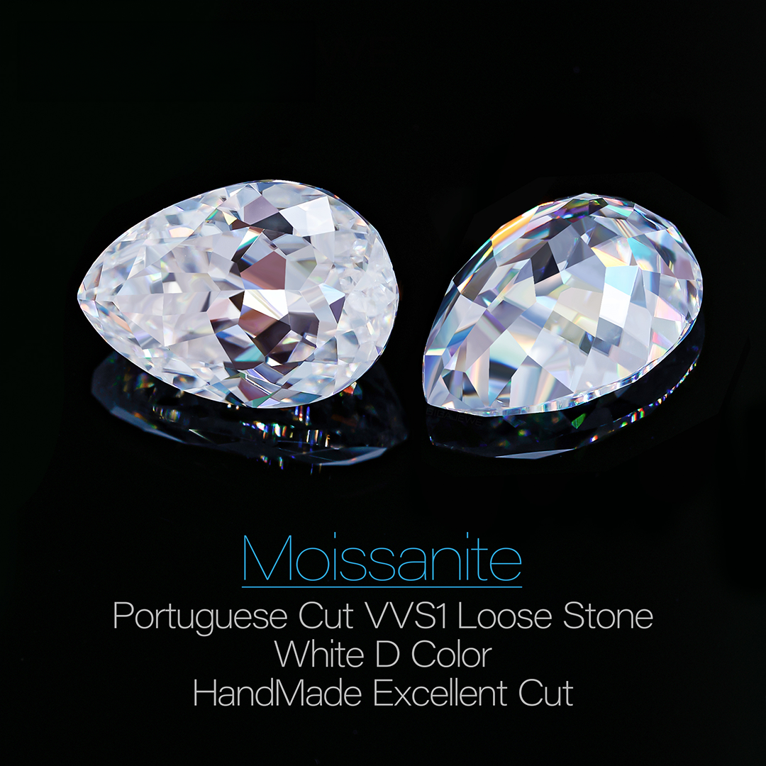 PORTUGUESE PEAR CUT MOISSANITE LOOSE DIAMOND