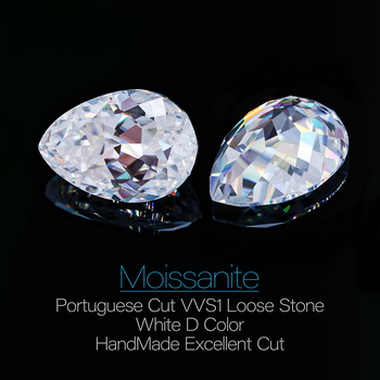 DIAMANT EN LIBRE DE MOISSANITE TAILLÉE EN POIRE PORTUGAISE