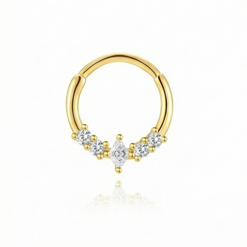 PRONG HOOP PIERCING IN STERLING SILVER