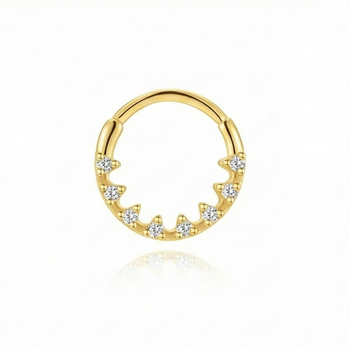 PRONG HOOP PIERCING IN STERLING SILVER