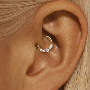 PRONG HOOP PIERCING IN STERLING SILVER