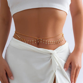 RHINESTONE WAIST CHAINS