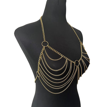 RING CONTOUR BODY CHAIN BRALETTE