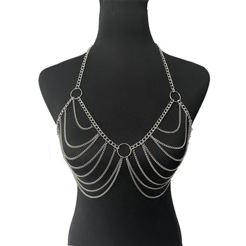 RING CONTOUR BODY CHAIN BRALETTE
