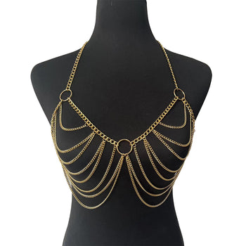 RING CONTOUR BODY CHAIN BRALETTE