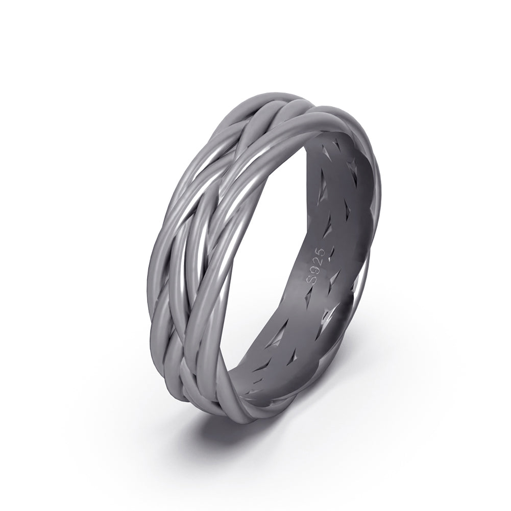 ROCK RING IN STERLING SILVER