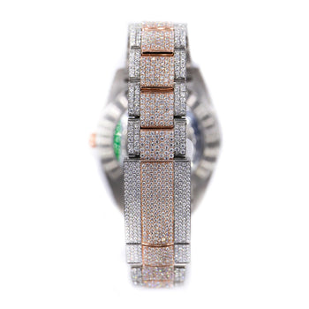 ROSEWOOD DUALTONE MOISSANITE DIAMOND WATCH