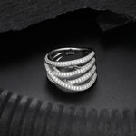 MOISSANITE WRAP RING IN STERLING SILVER