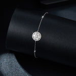 ROUND CHARM MOISSANITE DIAMOND BRACELET IN STERLING SILVER