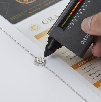 Bracelet en argent sterling orné de moissanite et de diamants ronds