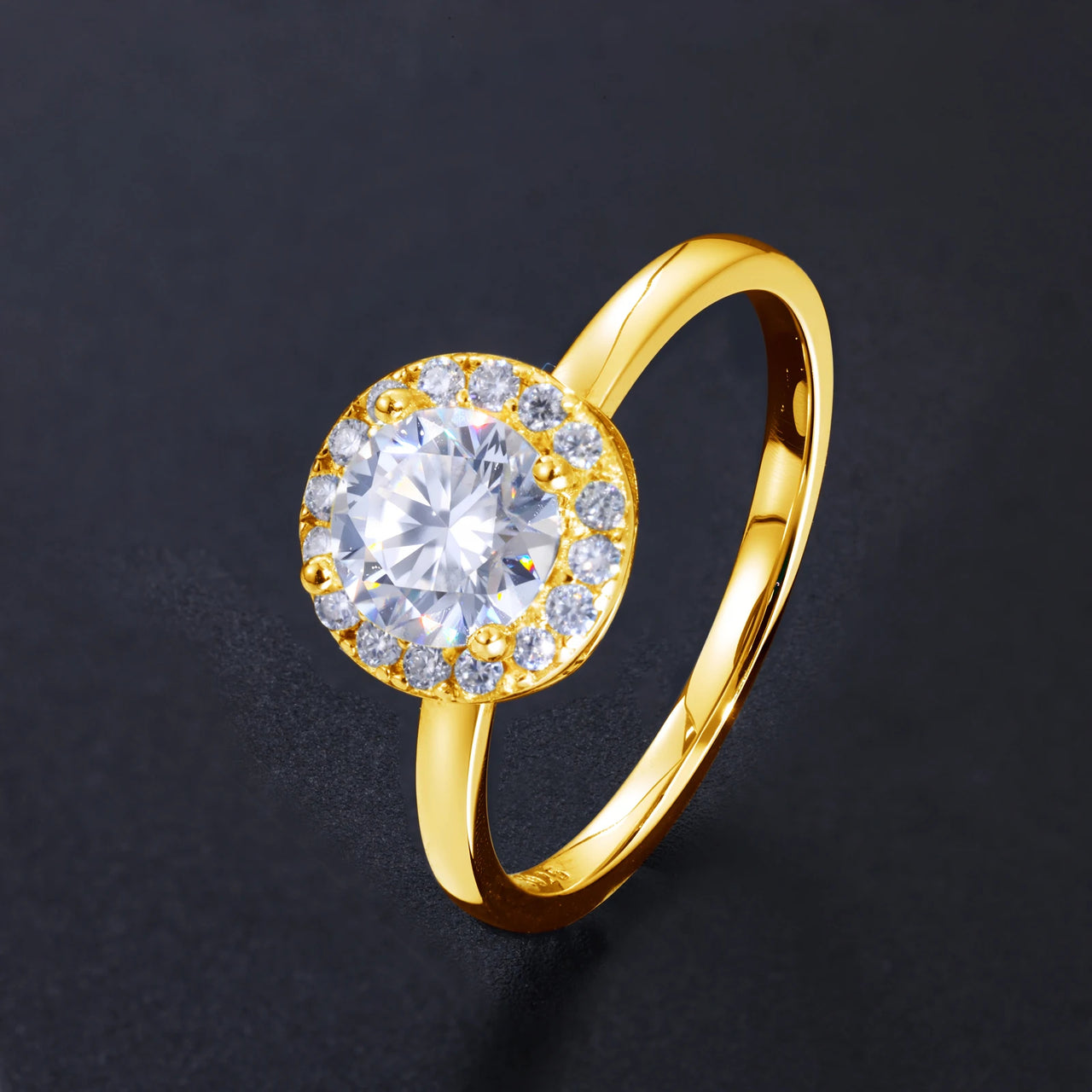 Kreuzring mit Moissanit-Diamanten in Sterlingsilber 