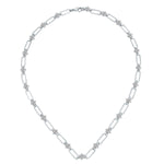 ROUND MOISSANITE CHAIN NECKLACE/BRACELET IN STERLING SILVER