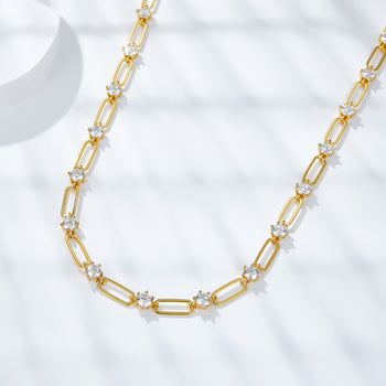 COLLIER/BRACELET CHAÎNE EN MISSANITE RONDE EN ARGENT MASSIF