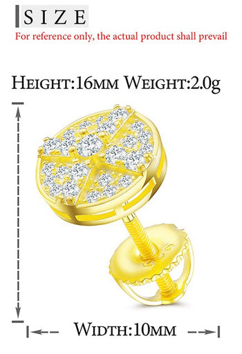 RUNDE MOISSANIT-DIAMANT-OHRSTÖSSE AUS STERLINGSILBER {STIL 2}