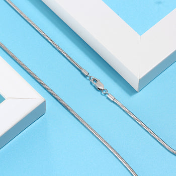 ROUND SNAKE CHAIN NECKLACE IN STERLING SILVER