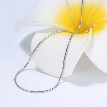 ROUND SNAKE CHAIN NECKLACE IN STERLING SILVER