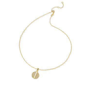 Pendentif rond en moissanite et argent sterling {STYLE 2}