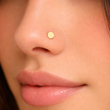 SCREW NOSE STUD IN SOLID GOLD