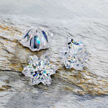 Schneeflockenschliff Moissanit, loser Diamant