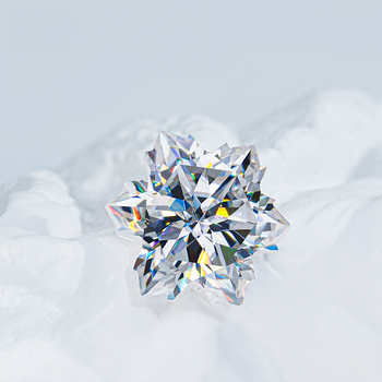 Schneeflockenschliff Moissanit, loser Diamant