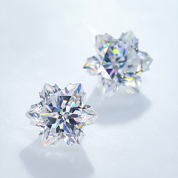 Schneeflockenschliff Moissanit, loser Diamant
