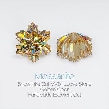 DIAMANT EN MOISSANITE TAILLÉE EN FLOCOINÉE