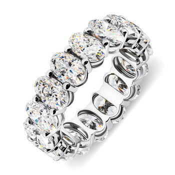 MOISSANITE ETERNITY BAND RINGS IN SOLID GOLD