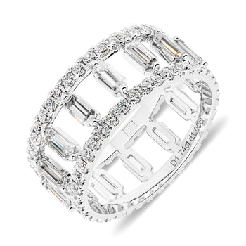 MOISSANITE ETERNITY BAND RINGS IN SOLID GOLD