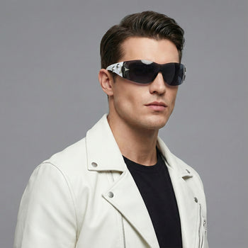 LUNETTES DE SOLEIL MOISSANITE À CROIX GLACÉE