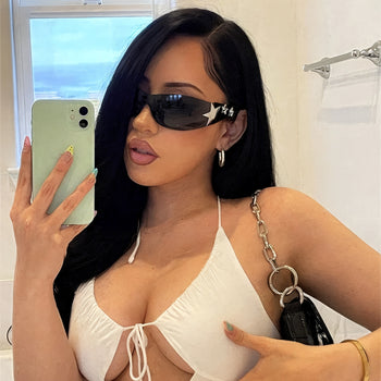 LUNETTES DE SOLEIL MOISSANITE À CROIX GLACÉE