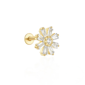 Nasenring mit Moissanit-Diamanten (ohne Piercing)