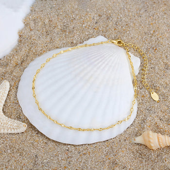 SUMMER BEACH ANKLET IN STERLING SILVER