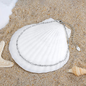 SUMMER BEACH ANKLET IN STERLING SILVER