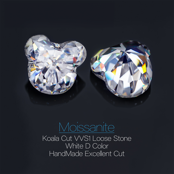 DIAMANT EN MOISSANITE COUPE OURS EN PELUCHE