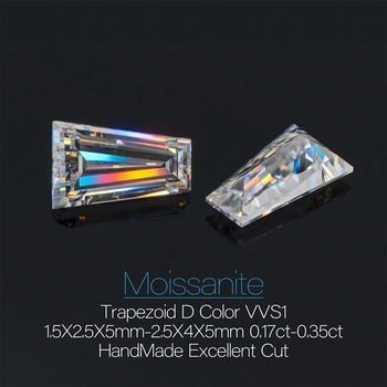 DIAMANT EN MOISSANITE TAILLE TRAPÉZOÏDE