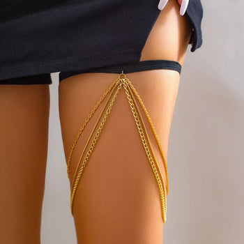 TRI-LINK DRAPE THIGH CHAIN