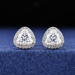 TRILLION CUT MOISSANITE STUD EARRINGS IN STERLING SILVER