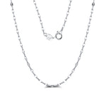 TWIST FLAKE CHAIN NECKLACE IN STERLING SILVER