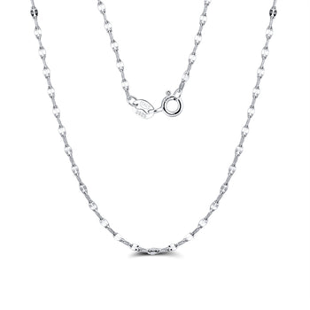 TWIST FLAKE CHAIN NECKLACE IN STERLING SILVER