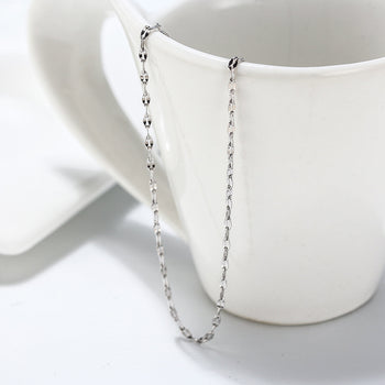 TWIST FLAKE CHAIN NECKLACE IN STERLING SILVER