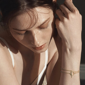 TWIST LOCK CHAIN BRACELET IN STERLING SILVER